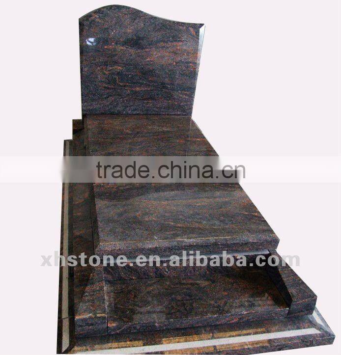2014 New Style Natural Stone Funerary Grave Markers Gravestone Flower (24 years factory)