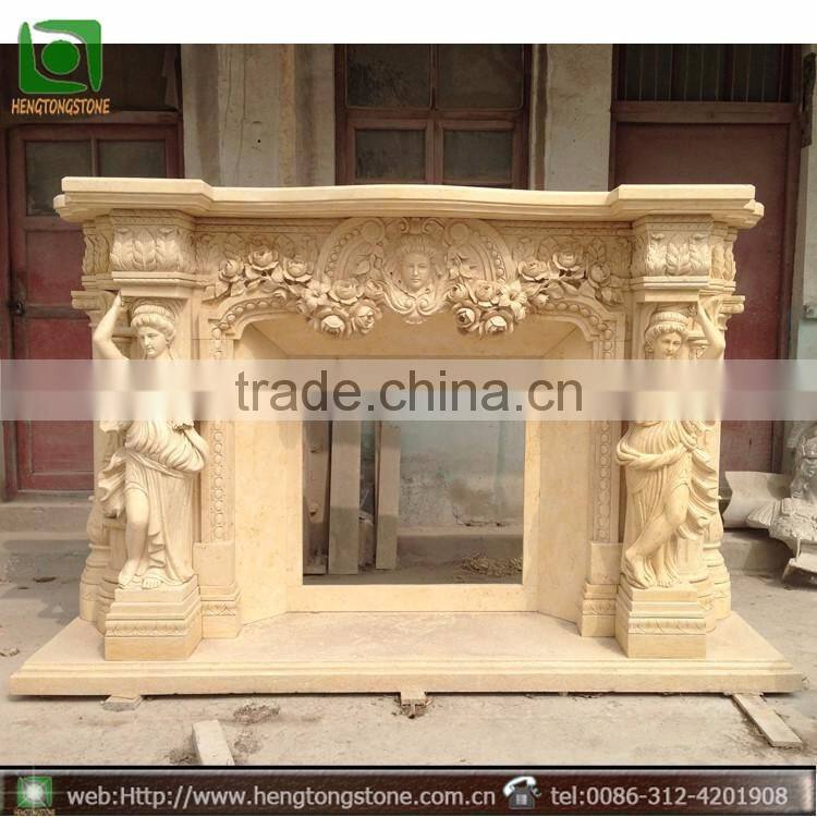 Marble Indoor Used Fireplace Mantel