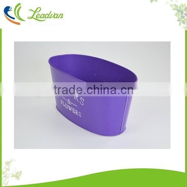 Mini oval decorative galvanized metal gift buckets