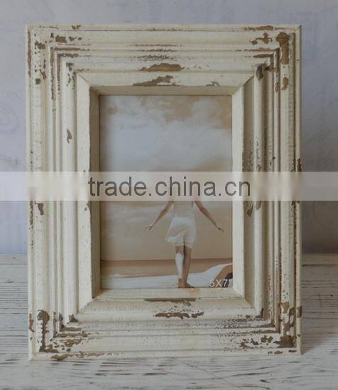 antique wooden picture photo frame with silk screen printing