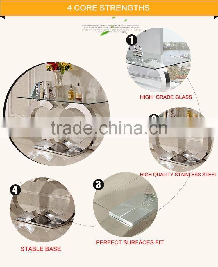 F286 Cheap Hallway Console Table Modern Glass Console Table