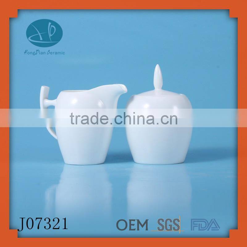 white porcelain ceramic sugar pot and milk pot,Milk Bowl Sugar Bowl