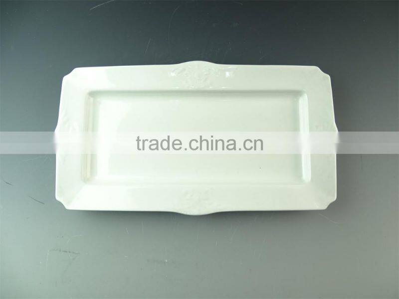 Wholesale cheap white ceramic dinner plate for daily use