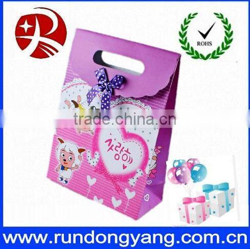 cute colorful design customized gift paper bag for christmas