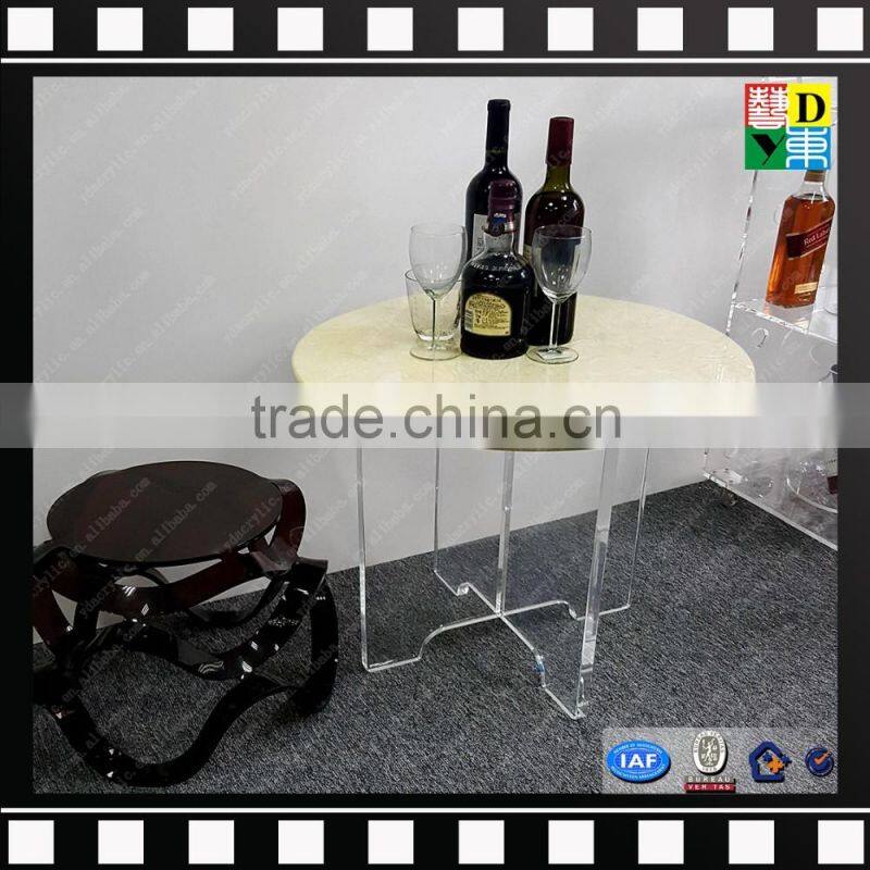 Luxury living room furniture square acrylic tea table modern PMMA center table from china manufacturer