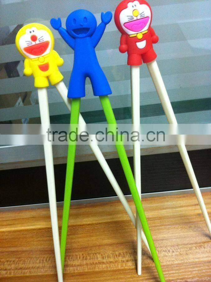 Cut panda shape silicone head for children chopsticks Multi-function and utility