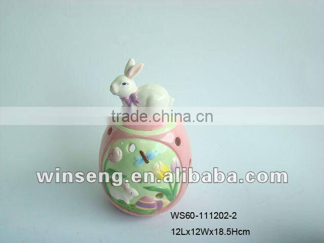 Easter Rabbit ceramic oil burner, ceramic fragrance oil burner, decorative oil burners
