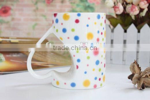 2014 new product hot sale ceramic cup, heart shaped ceramic coffee cup, ceramic coffee cup