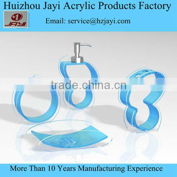 Clear acrylic bathroom accessories