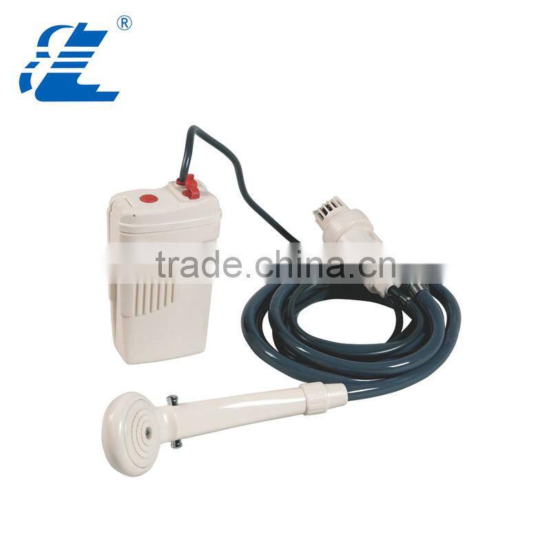 Portable outdoor Shower set - 6v Runs Off Batteries or Car Cigarette Lighter