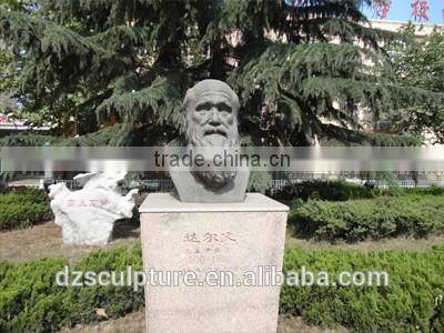 Best quality bronze charles darwin bust statue