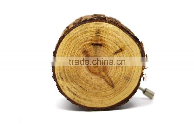 Wooden Music Box, Natural Wood Stump Music Box, Eco-friendly Music Box for Kid Gift