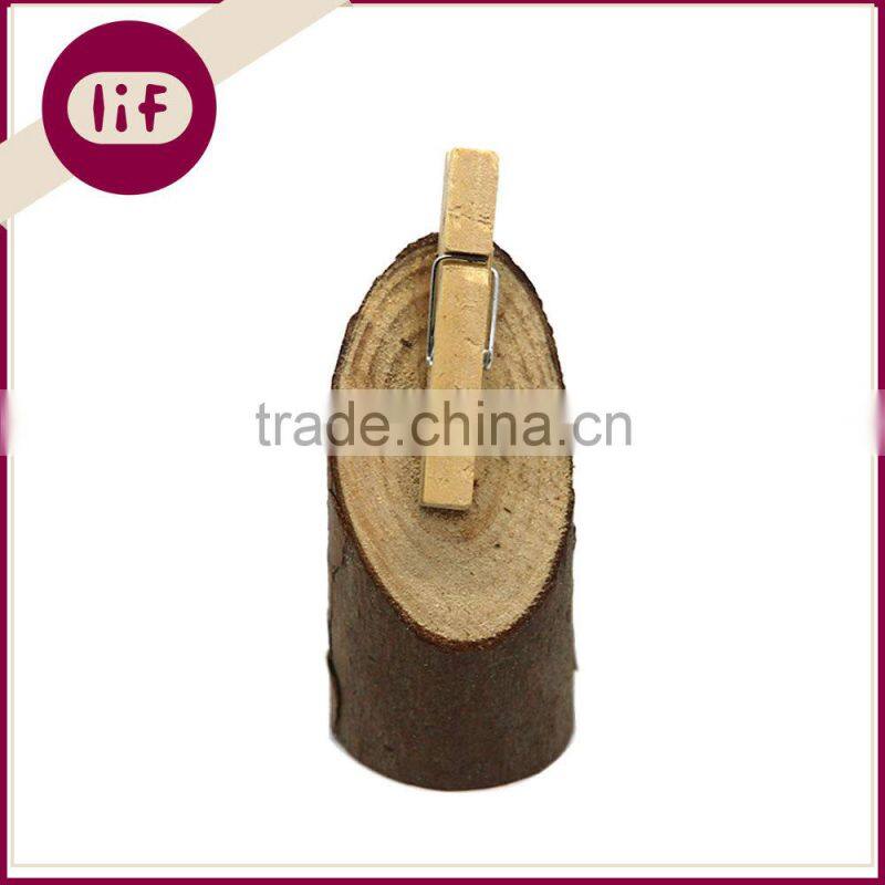 Little Stump Pine Card Clip, Natural Wood Card Clip, Stump Card Clip