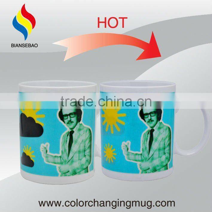 New design Customs design color changing ceramic mug
