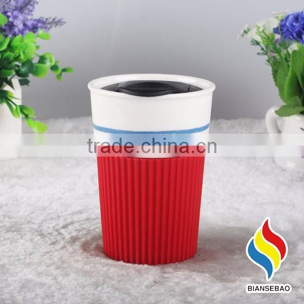 fda passed 350ml ceramic travel cup with OEM design
