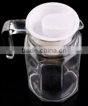 Hot style 0.5L transparent high clear juice octagonal glass pot