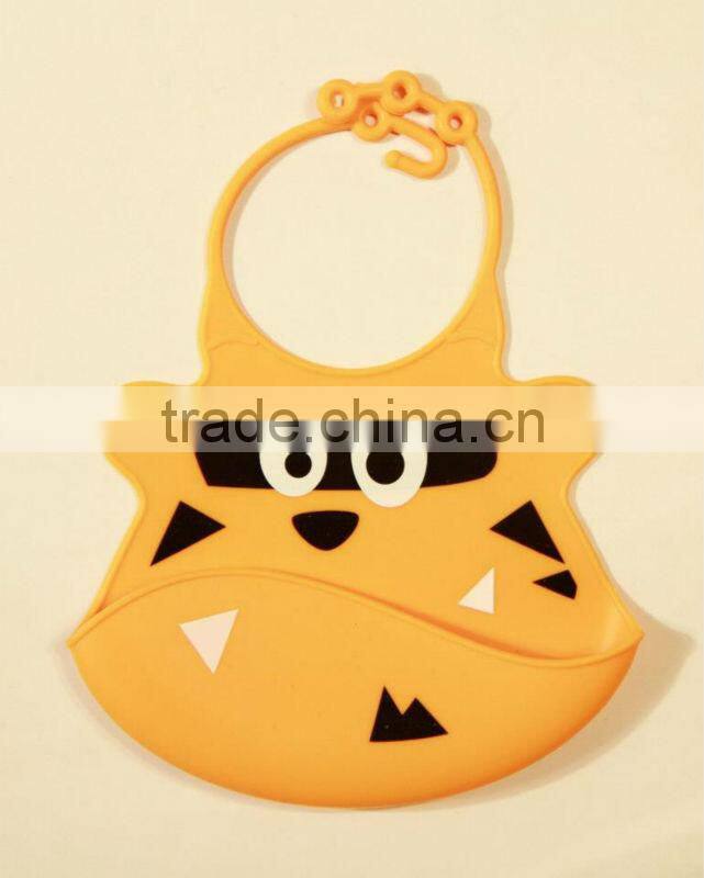 Fashionable soft Silicone Bibs with crumb catcher for Baby bib