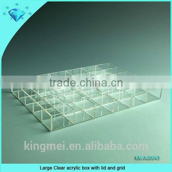 Transparency acrylic jewelry display cases with lid