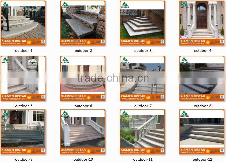 Outdoor stone steps risers granite stairs