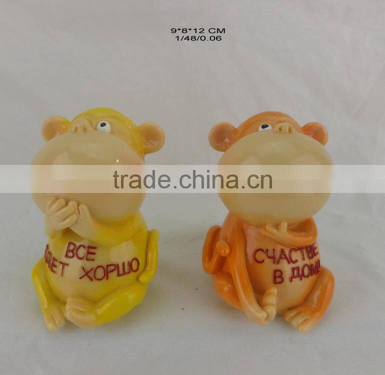2016 russia promotional gift items polyresin monkey for sale
