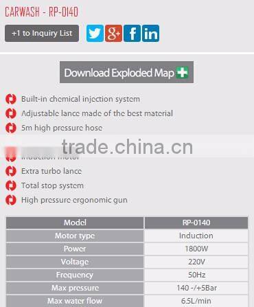 RP-0140 RONIX CARWASHER INDUCTION MOTOR, 1800W, 6.5L/min