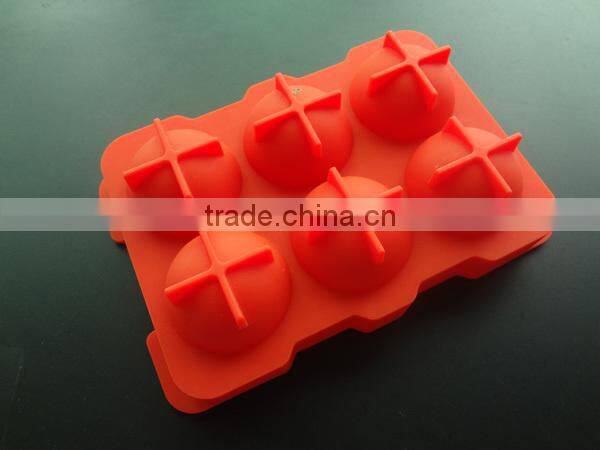 6 cubes 45mm silicone Whisky ice balls tray