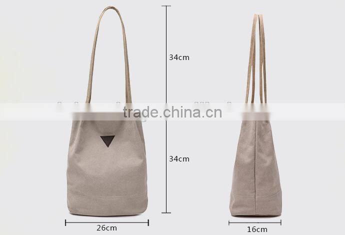 fashion simple style canvas bucket bag 2016