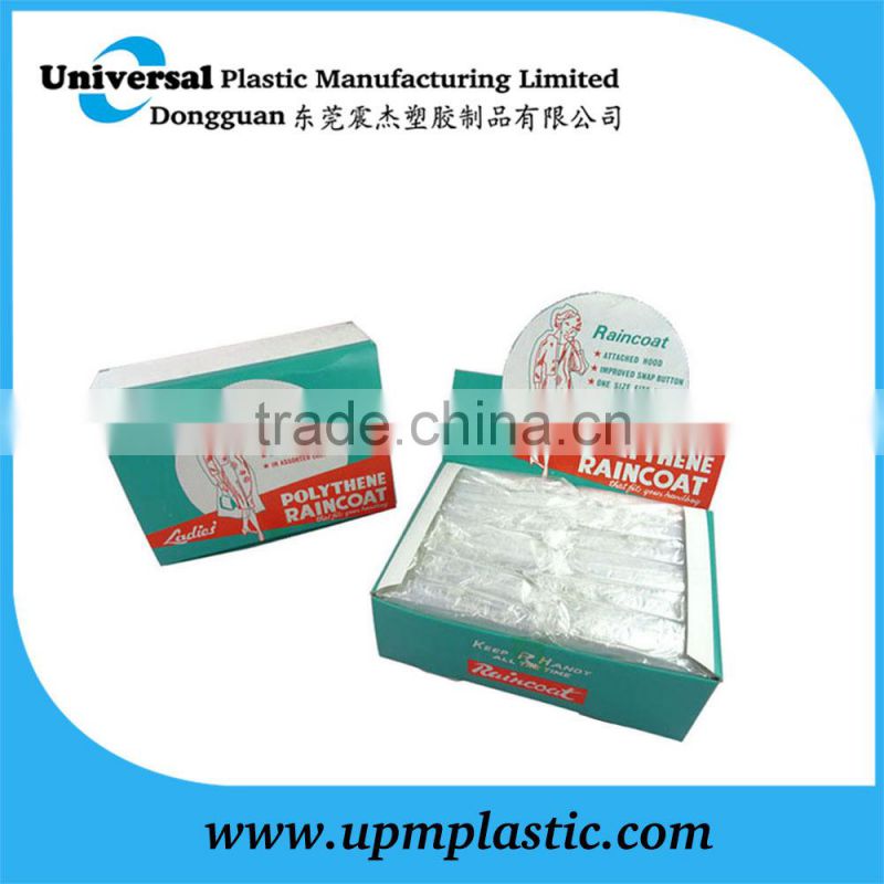 Plastic PE rain ponchos supplier