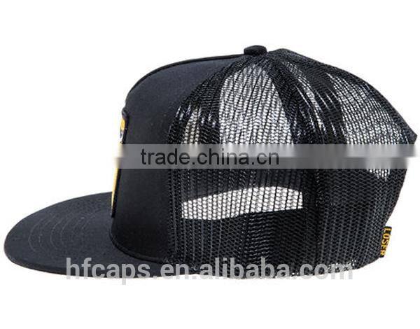 Stylish 5 Panel Black Neon Snapback Trucker Hats