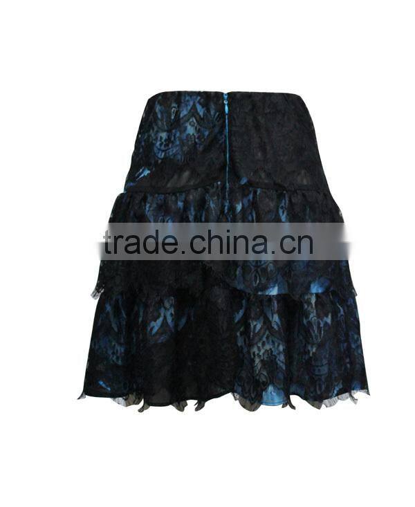 black short lace black girls mini skirt