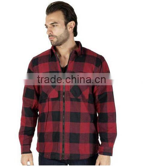 Men's Sherpa-Lined Flannel Jacket