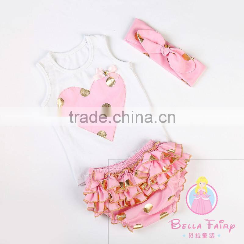 New style Wholesale bulk kids clothes Cheap China Newborn Baby Girls Clothing Set Children's Boutique