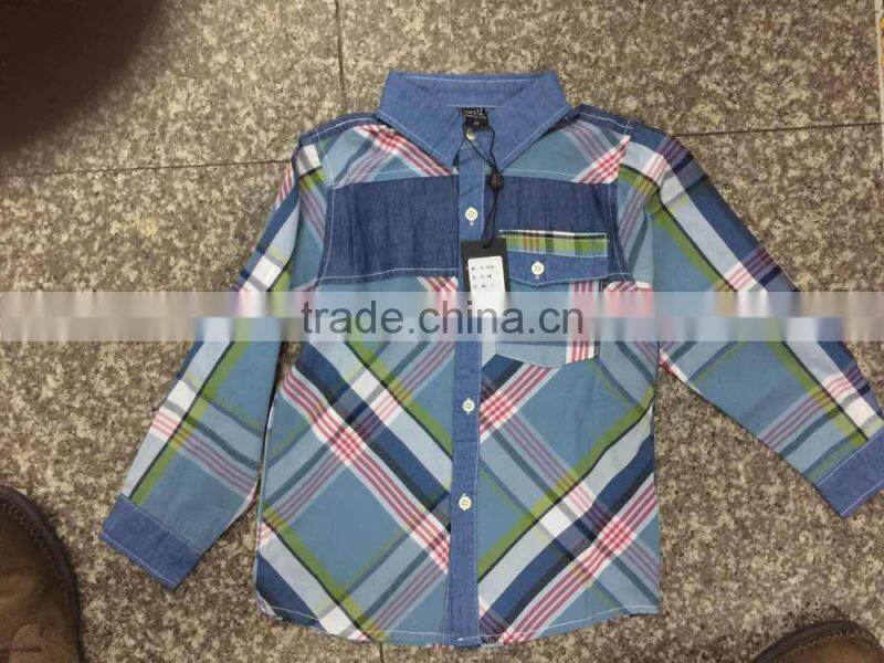 GZY boy's shirt export china stripe model stock