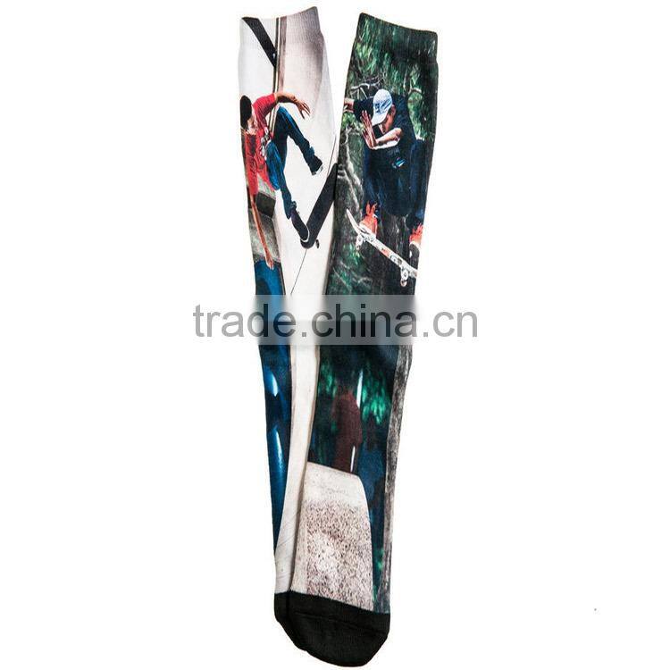 Printing colorful sport man custom socks