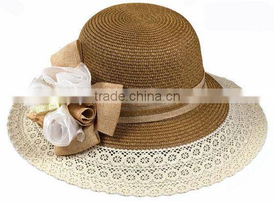 Fashion church ladies straw hats,mexican straw hats