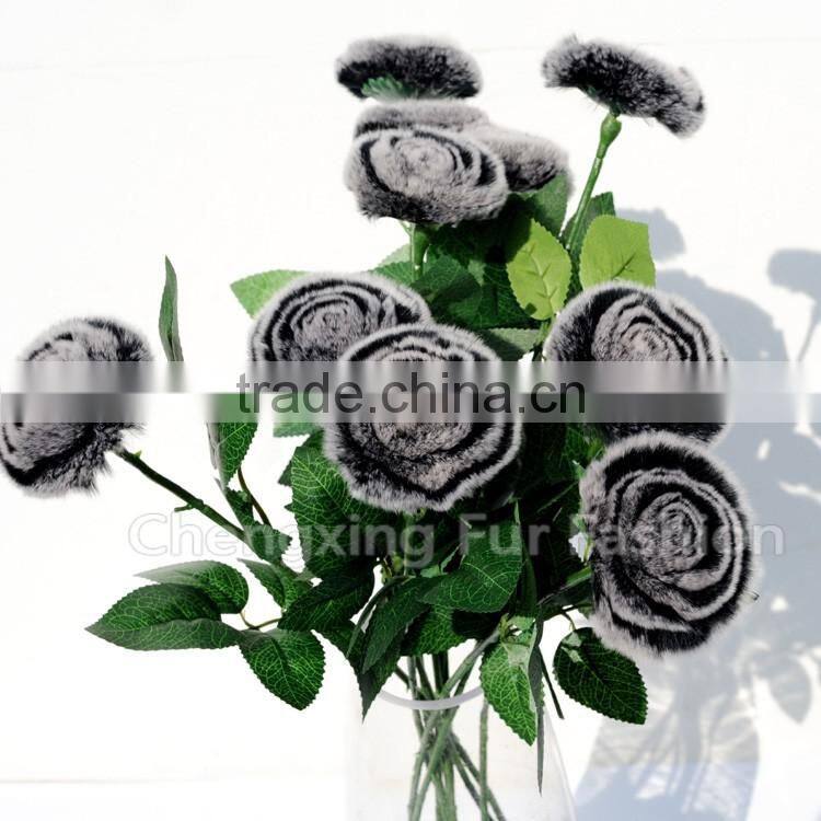 CX-A-69B China Factory New Products Rex Rabbit Fur Indian Wedding Flower
