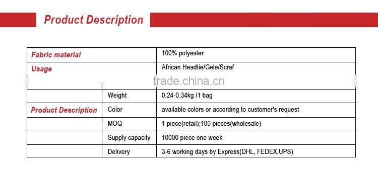 2015 New Design African Gele Wholesale African Sego Headtie Purple Sego Gele SG0065