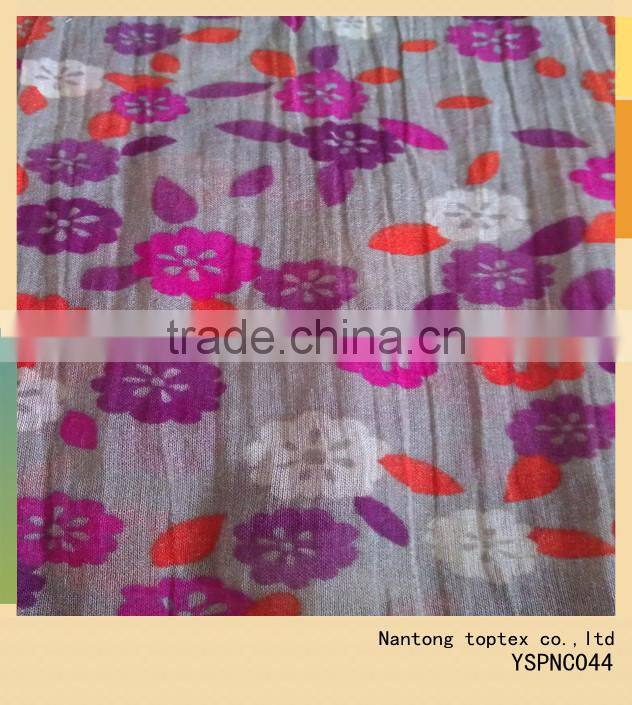 2014 new crepe printed cotton woven fabric
