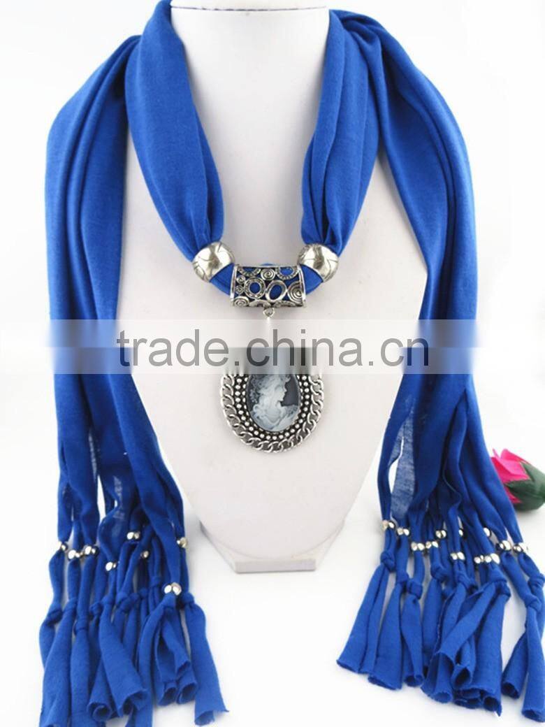 Antique silver elephant pendants jewelry scarves personalized custom long scarves for young lady