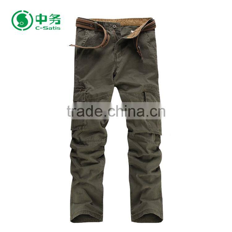 Wholesale Fashion Multi Color 100% Cotton Long Tactical Pants Mens 6 Pocket Cargo Pants