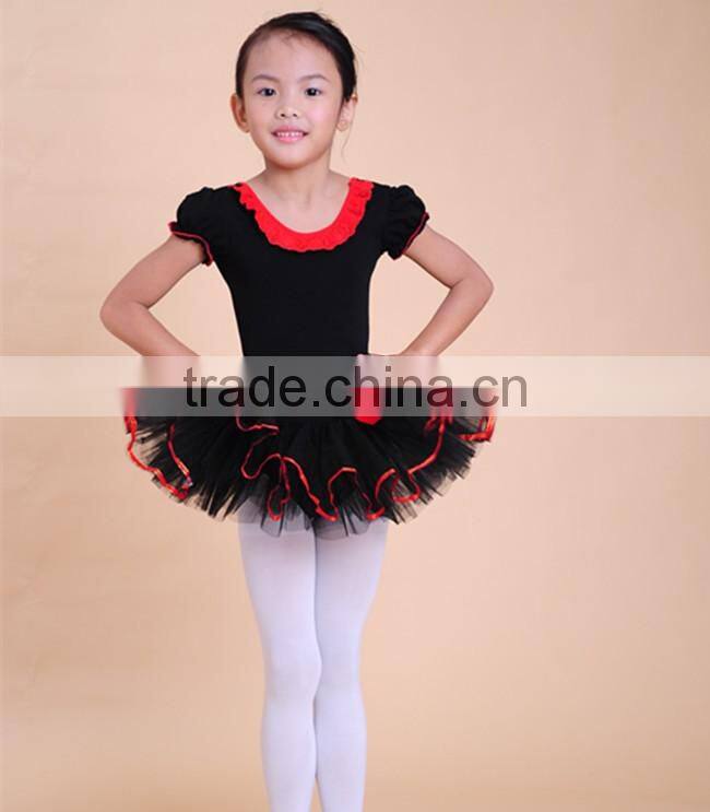 2015 new children dancing clothing tutu dress girl black swan ballet dance clothes