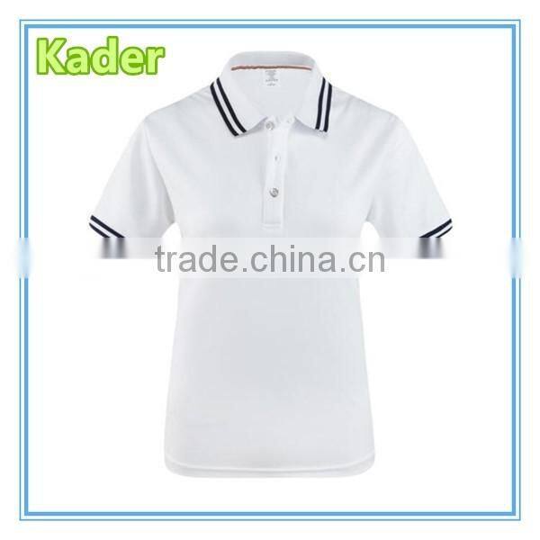 Womens polo shirt contrast collar design