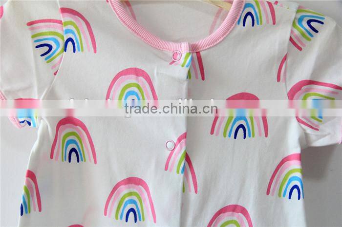 SR-269G Baby Summer 2017 Wholesale Children Clothing USA Baby Girls Rompers Kids Boys Bodysuit Baby Clothes Short Sleeve Romper