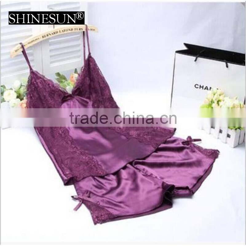 2017 silk pajamas harness sexy night skirt sleepwear home clothes sexy underwear