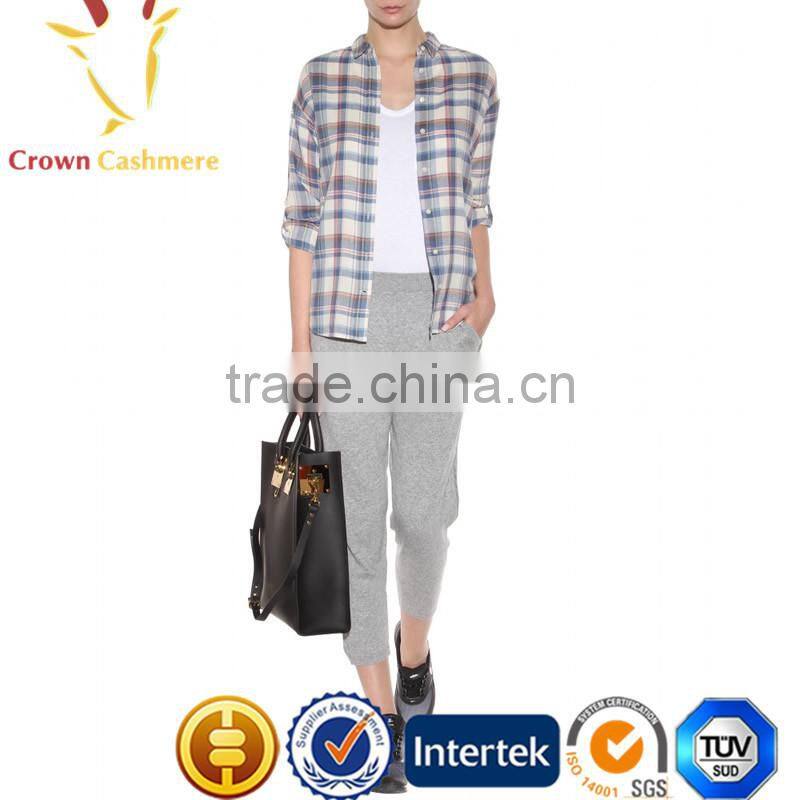 Mens Casual Winter Wool Cashmere Jogger Pants