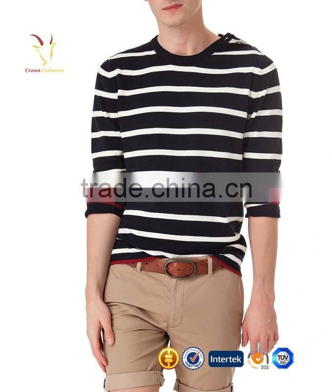 New Design Striped Men Cashmere Sweaters Wool Sweater