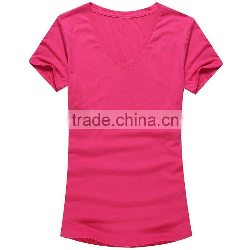 Plain no brand v-neck t-shirt for women
