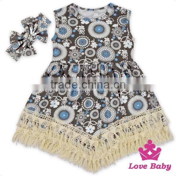 52SQG056 Lovebaby Baby Girls Party Wear TUTU Dress Sleeveless 3 Layers Yarn With Flowers Kids Frock