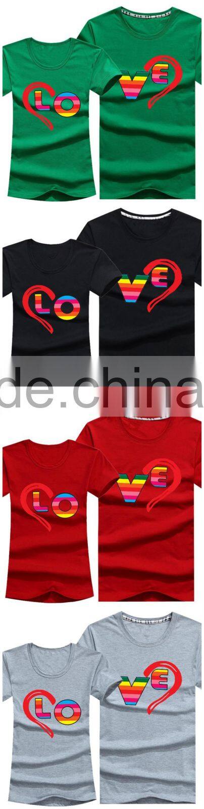 2016 Wholesale Love Printing T-Shirt For Couple
