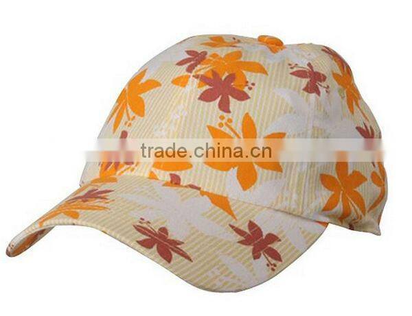 Custom fashion flower wholesale baseball cap